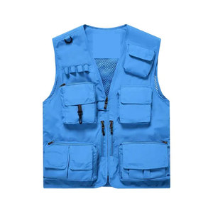 Chaleco Multibolsillos de Secado Rápido, Transpirable, Alta Visibilidad, con Logotipo Personalizado, 100% Poliéster, Negro, con Bolsillos Reflectantes - Product Image 2