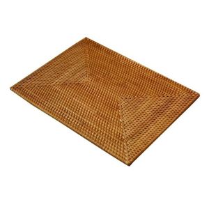 30x40cm Rectangular Bohemian Design Rattan <b>Placemats</b> Handmade Woven Natural Look 10mm Thick Wholesale Tableware Restaurant Table - Product Image 4