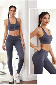 Women Front Zipper Sports <b>Bra</b> High Support Cross Back Yoga Training <b>Bra</b> Breathable <b>Stretch</b> Fitness Top - Product Image 3