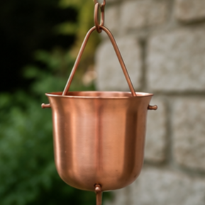 ชุดถังแขวนโซ่ทองแดงสำหรับตกแต่งสวนกลางแจ้ง สไตล์เรียบง่าย - Product Image 3