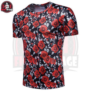 T-shirt pour homme à imprimé floral de roses, matière douce au toucher, t-shirts à manches courtes pour homme, sublimation - Product Image 2