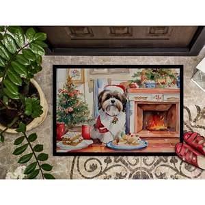 New Lhasa Apso Christmas Cookies Doormat 18H X 27W <b>Indoor</b>/Outdoor Non-Slip Low Pile Rug Washable Front <b>Door</b> Entryway <b>Mat</b> - Product Image 3