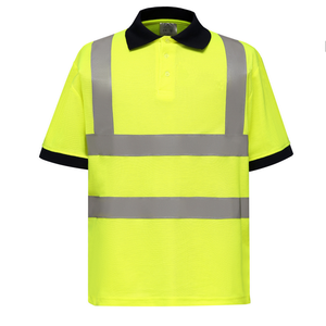 Polo de sécurité en polyester personnalisé pour hommes, haute visibilité, respirant, réfléchissant, pour l'extérieur - Product Image 5
