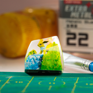 คีย์แคปช่างฝีมือแห่งป่าลึกลับ, คีย์แคปแบบกำหนดเอง, คีย์แคปอนิเมะน่ารัก, คีย์แคปสีเขียว, ชุดคีย์แคป, คีย์แคปไม้ - Product Image 4