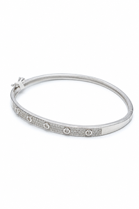 Brazalete de Lujo con Moissanita en Plata de Ley 925 con Baño de Rodio para Fiestas, Bodas y Regalos de Aniversario KLSB20519 - Product Image 3