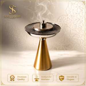 Quemador de incienso de lujo de mármol blanco, quemador de carbón para Bakhoor y Oud, aroma a incienso de Oriente Medio - Product Image 3
