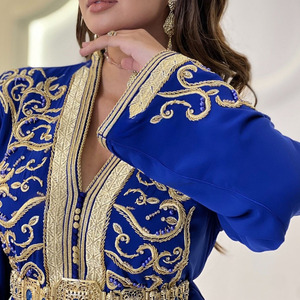 Moroccan Wedding Dress Elegant Belt Long Sleeve Kaftan Wholesale Apparel Manufacturer Moroccan Wedding Dress - Product Image 4