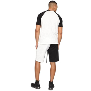 Men's Summer Casual Two-piece Sports Jogger <b>Track</b> Suit Breathable Printed Sweatshirt Short Sleeve <b>T</b>-shirt Shorts Set - Product Image 4