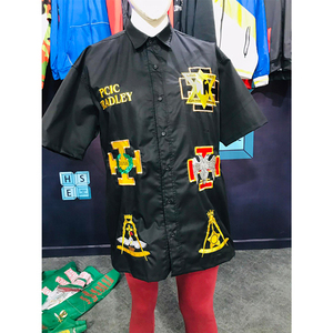 Camisa Negra Personalizada Shriners – Bordado “I Am Our Mystic Temple 2002” Regalia Masónica - Product Image 1