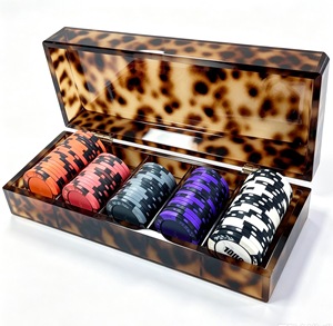 Caja de Almacenamiento Acrílica para Fichas de Mahjong con Diseño de Caparazón de Tortuga, con Compartimentos Organizadores para Juegos de Mesa y Viajes - Product Image 4