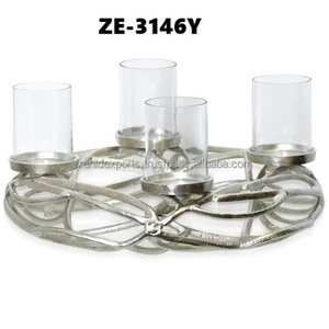 Elegant Aluminum Handmade <b>Candlestick</b> <b>Holder</b> for Dining Table Luxury Home Decoration Contemporary Design Christmas Party Zahid - Product Image 1