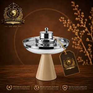 Skies Traders Quemador de Incienso de Acero Inoxidable con Base Roja Brillante para Oud, Bakhoor y Mabkhara, Calentadores de Alimentos y Cazuelas Premium al por Mayor - Product Image 5