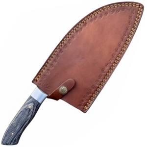Cuchillo de Chef Chino Forjado a Mano MORTAL SAGA, Cuchillo Rústico de Acero al Carbono con Mango de Madera Natural, para Supervivencia y Camping, Garantía de 3 Años - Product Image 5