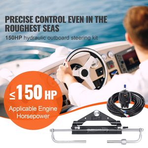 Sistema di sterzo idraulico marino a 4 tempi da 150 CV con cilindro di bloccaggio a due vie e pompa timone - Product Image 2