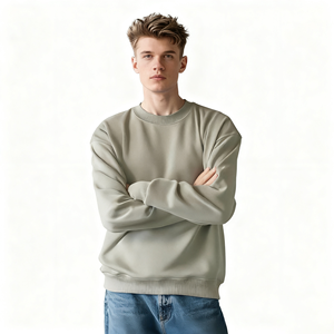 Sweat-shirt à capuche en coton marron pour homme, coupe classique, couleur unie, pull décontracté, tricot d'hiver, manches classiques, style hip-hop, service OEM - Product Image 2