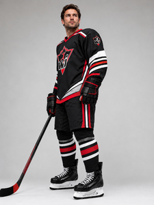Tenue de hockey sur glace haute performance, vêtements d'équipe respirants, maillot et pantalon de hockey sur glace, tissu anti-humidité pour la compétition - Product Image 2