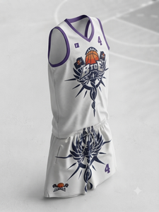 Ensemble de maillots de basket respirants personnalisés, uniforme d'équipe, transfert thermique, 100% polyester, coupe courte, OEM ODM, vente en gros, haute qualité - Product Image 3