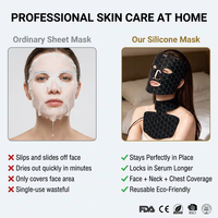 Masque facial LED en silicone professionnel de style salon, à poser sur le visage, pour usage domestique, soin de la peau, masque facial portable