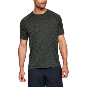 Camiseta de Punto para Hombre, Cuello Redondo, Color Sólido, Manga Corta, Corte Regular, Secado Rápido, Informal, Azul, para Gimnasio, ODM OEM - Product Image 2