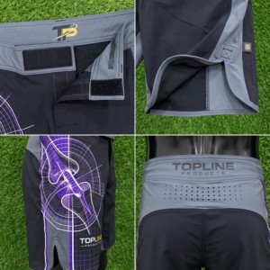 Shorts MMA pour hommes Topline, coupe athlétique, respirant, en spandex et nylon, vêtements d'arts martiaux mixtes - Product Image 4