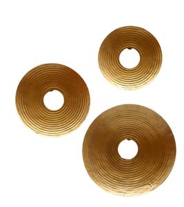 Modern Brass Circular Wall Art Decor Gold Plated Metal Handicraft Set for Home Decoration - Product Image 4