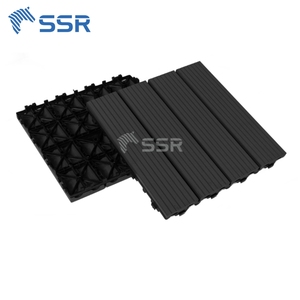 SSR - Black WPC Deck <b>Tiles</b> for Wholesalers – Modular Outdoor Flooring for Hotels, Resorts & Contractors - Product Image 2