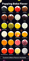 Billes de boba éclatantes saveur cola pour crème glacée, ingrédients colorés pour bubble tea et boissons froides, fabriquées à Taïwan