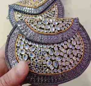 Sacs à main de soirée pour femmes, pochettes en nacre, pochettes en métal, mosaïque et sacs indiens multicolores en provenance d'Inde - Product Image 6