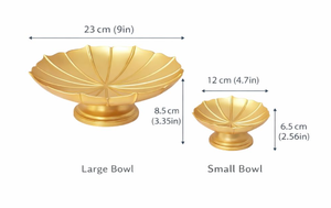 Cuencos Decorativos con Acabado Dorado de Primera Calidad para Decoración del Hogar, Cuenco Metálico Multiusos para Pooja, Centro de Mesa para Servir Frutas - Product Image 5