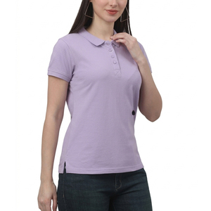 Polo Deportivo de Golf de Manga Corta con Patrón Sólido, Estilo Casual, Precio al por Mayor, Polo Ligero y Transpirable para Mujer, Superventas - Product Image 3