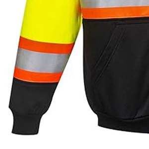 เสื้อฮู้ดทำงานแบบมีฮีตเตอร์สำหรับผู้ชาย สีเขียว ซิปยาวเต็มตัว คุณภาพสูงสุด ดีไซน์สั่งทำพิเศษ เสื้อฮู้ดแบบมองเห็นได้ชัดเจน - Product Image 3