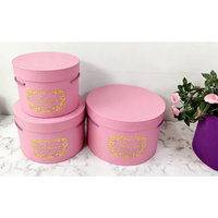 Boîte à fleurs cylindrique au design tendance, en carton ondulé bronzé fait main pour bouquets de fleurs, avec support de logo personnalisé, simple