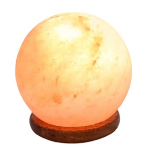 Lampe de sel de l'Himalaya sculptée de haute qualité, en forme de boule, rose, 100% écologique, purement naturelle, thème amour, décoration d'intérieur, Feng Shui - Product Image 1