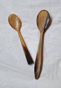 Natural Buffalo Horn Kitchen Cutlery Spoons Horn <b>Fork</b> Customized Horn Spoon Handle Design Made Flatware Tea Spoon Used - Product Image 6