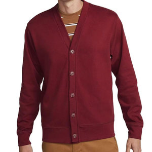 <b>Men's</b> Solid V-Neck <b>Cardigan</b> <b>Long</b> Sleeve Button Front Knitted Sweater Autumn Casual Wear 100% Cotton Anti-Pilling - Product Image 5