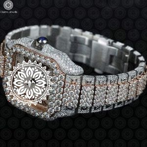 Montre de luxe Charm Jewells pour homme, boîtier en acier inoxydable, 30 mm, analogique, mécanique, résistante à l'eau 10 bars, date automatique, fermoir pliant - Product Image 3