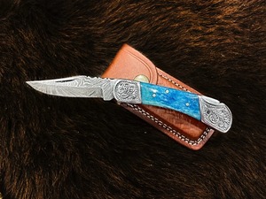 Navaja Plegable Personalizada OEM con Mango Azul, Cuchillo Utilitario EDC con Bloqueo Lineal para Acampar al Aire Libre y Uso Diario - Product Image 4