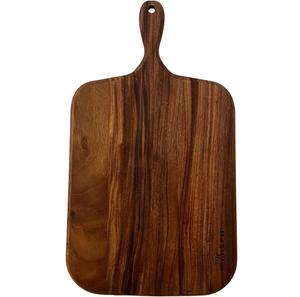 Planche à découper ronde en bois d'acacia avec poignée, planche à charcuterie en bois, pelle à pizza en bois, plateau de service décoratif - Product Image 6