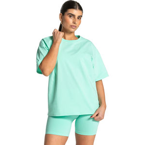 T-shirt pour femme de qualité supérieure, coupe ajustée, 100% coton, avec logo personnalisé, étiquette privée, OEM, streetwear, imprimés, appliqués - Product Image 1