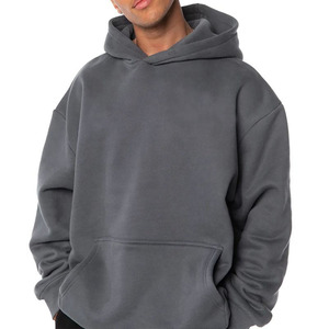 Custom Unisex Oversized Full-<b>Zip</b> Hoodie 100% Cotton Heavyweight Fleece Pockets Quick Dry Anti-Pilling Breathable OEM Service - Product Image 3