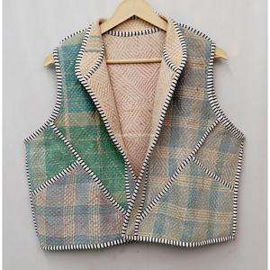 Chaleco Tejido Multicolor con Botones, Estilo Vintage, Transpirable, Ecológico, para Mujer, Otoño-Invierno - Product Image 2