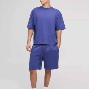 Men's Casual Winter <b>Knitted</b> Oversized Cotton/Polyester T-Shirt 200g Heavy Weight Plaid Pattern Quick Dry Breathable <b>Sets</b> - Product Image 1
