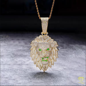 สร้อยคอจี้รูปหัวสัตว์พรีเมียม เงินแท้ 925 ประดับเพชรแล็บโกรว์ดีไซน์แบบ Iced Out - Product Image 6