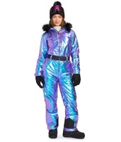 Combinaison de ski unisexe à capuche - imperméable, respirante, isolée en polaire, avec fermeture éclair, veste de snowboard, salopette