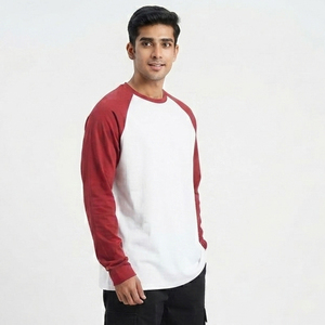 T-shirt à manches longues raglan pour homme, coupe oversize, col rond, tricoté, décontracté, 100 % coton 230 g/m², épaules tombantes - Product Image 4