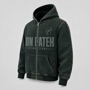 Sweat à capuche pour homme de haute qualité, coupe classique, en molleton épais respirant, délavé à l'acide, style vintage, pour l'hiver et les loisirs, en promotion - Product Image 2
