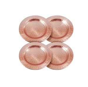 Sous-verre rond en bois massif brun, très vendu, avec support en métal noir, sous-verre décoratif pour le service du thé - Product Image 6