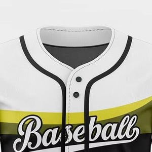 Jersey Baseball Desain Terbaru Grosir Polos Fashion 100% Poliester Jersey Baseball Pria Harga Murah Layanan OEM - Product Image 3