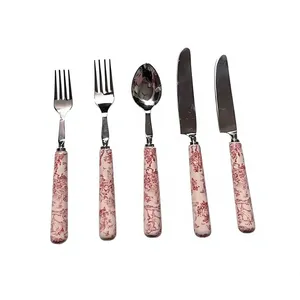 Premium Quality Flatware <b>Set</b> 5 PC Modern Creative Hanging Hole Stainless Steel 304 Fork Spoon Knife Reusable Business Gift <b>Set</b> - Product Image 4