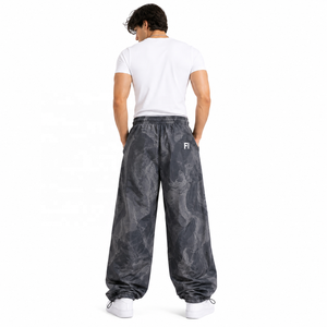Pantalones de nailon cortavientos para hombre, estilo chándal, tipo paracaídas, holgados, personalizados, al por mayor - Product Image 2